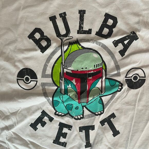 NEW t-Shirt BULBA FETT Pokemon Meets Star Wars XL tee Bella Canvas - Picture 2 of 3